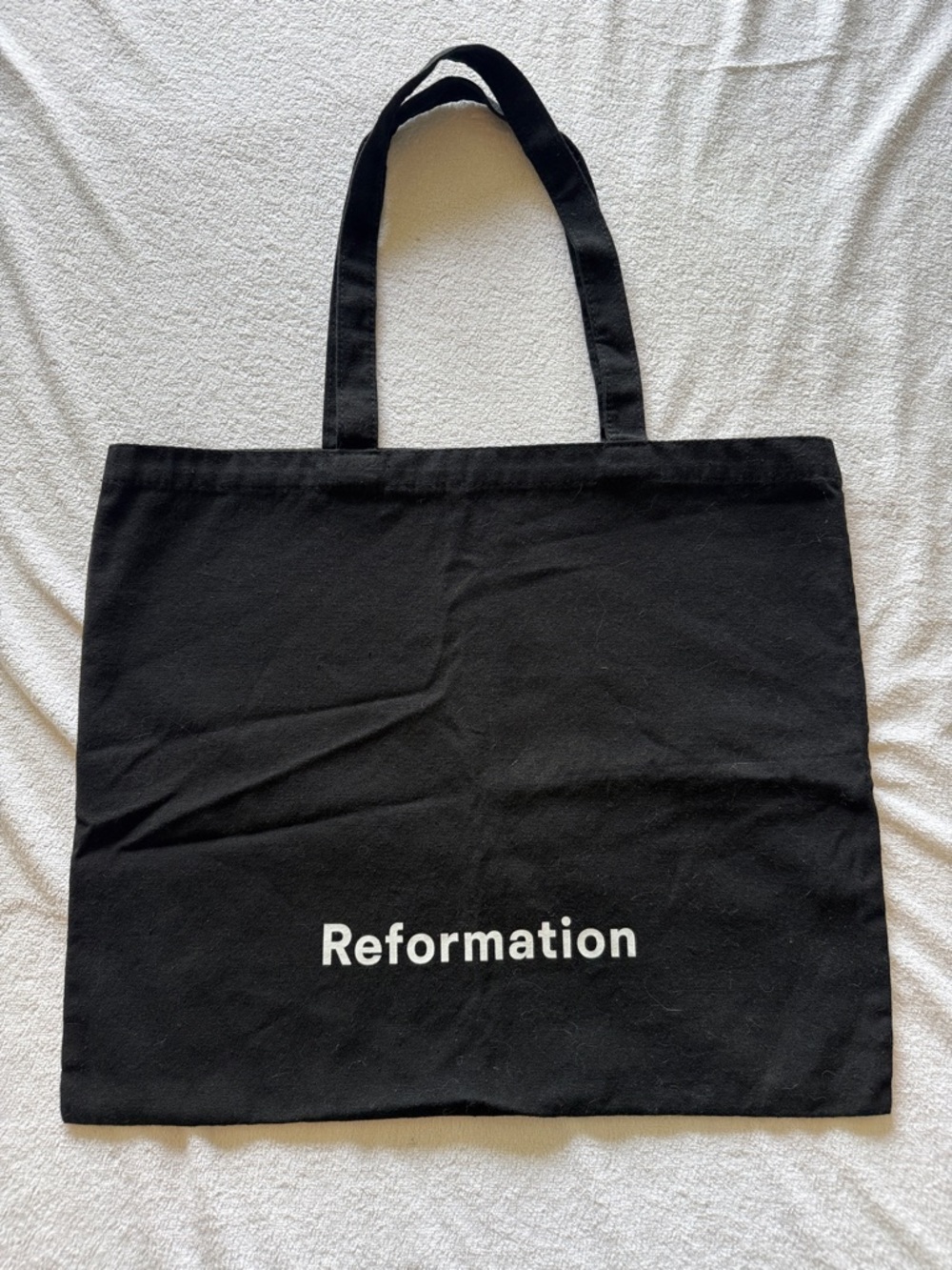 Reformation Black Canvas Logo Tote
